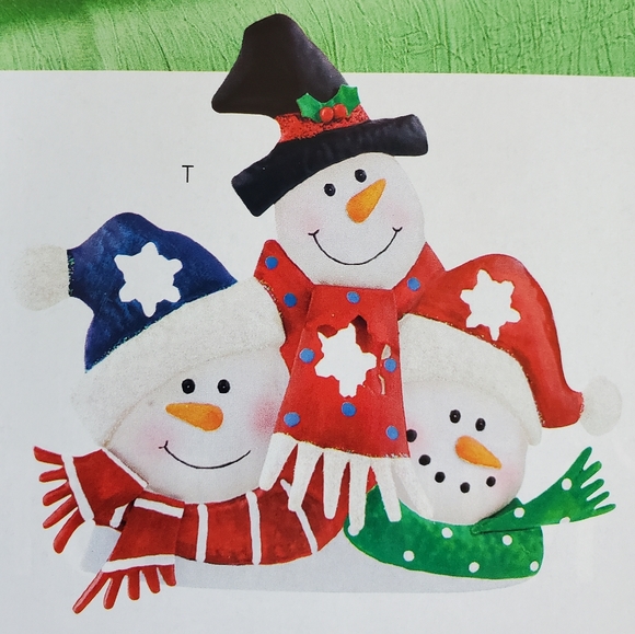 Home Interiors Snowman & Friends Candle Holder New Metal 9x4x8 - Picture 3 of 5